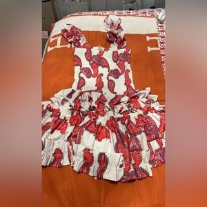 pink paisley mini dress